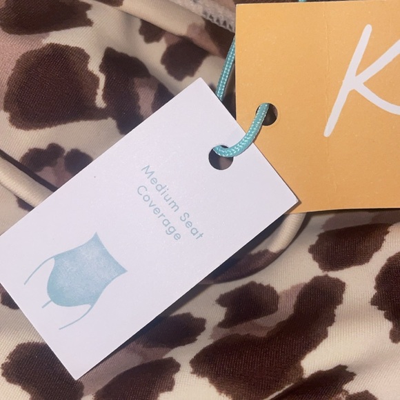 Kona Sol Leopard Print Wrap Belt Medium Coverage One Piece Swimsuit - Picture 11 of 11